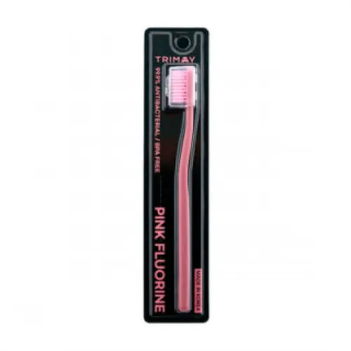 Антибактеріальна зубна щітка Trimay Pink Fluorine Toothbrush, 1шт