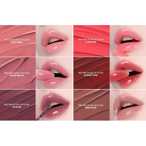 Lip gloss, shade 03 "On glam" Huemi melting glaze lip gloss, 3.6g