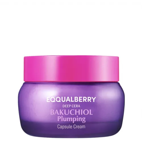Moisturizing cream with bakuchiol EQQUALBERRY Bakuchiol Plumping Capsule Cream, 50ml