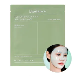 Освежающая гидрогелевая маска Biodance Refreshing Sea Kelp Real Deep Mask, 1шт