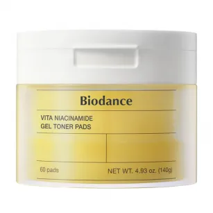 Gel τόνερ επιθέματα με νιασιναμίδη Biodance Vita Niacinamide Gel Toner Pad, 60 τεμ.