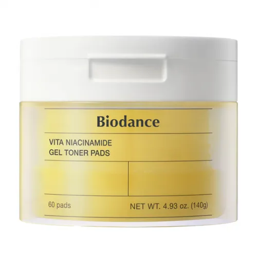 Гелевые тонер-пэды с ниацинамидом Biodance Vita Niacinamide Gel Toner Pad, 60шт
