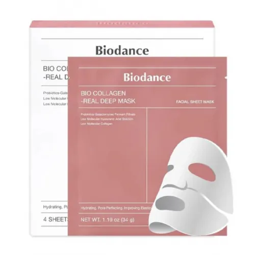Увлажняющая гидрогелевая маска с коллагеном Biodance bio-collagen, 4шт