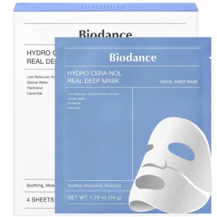 Увлажняющая коллагеновая маска для лица Biodance Hydro Cera-nol Real Deep Mask, 4шт
