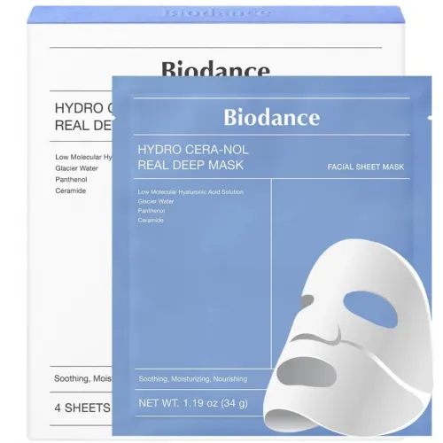Зволожуюча колагенова маска для обличчя Biodance Hydro Cera-nol Real Deep Mask, 4шт