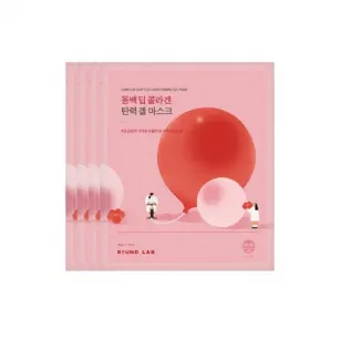 Μάσκα Τζελ Κολλαγόνου ROUND LAB CAMELLIA DEEP COLLAGEN FIRMING GEL MASK, 4 τεμ.