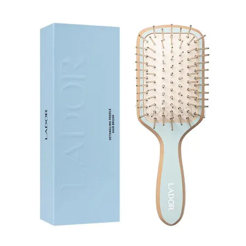 Щітка для волосся з металевою щетиною LADOR Detangling Paddle Hair Brush Blue