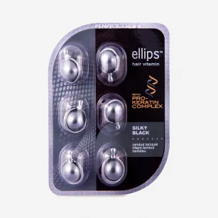 Oil for dark hair Ellips Hair Vitamin Silky Black with pro-keratin complex "Silky Night", 6 capsules Oil for dark hair Ellips Hair Vitamin Silky Black with pro-keratin complex "Silky Night", 6 capsules