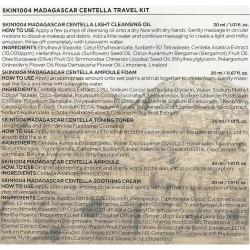 SKIN1004 Σετ Ταξιδιού Madagascar Centella Έκδοση Κουτιού