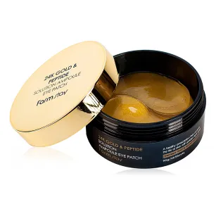 Υδρογελές patches κάτω από τα μάτια με 24-καράτιο χρυσό και πεπτίδια Farmstay 24K Gold & Peptide, 60 pcs	