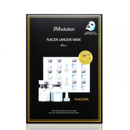 Moisturizing mask with placenta proteins and lanolin