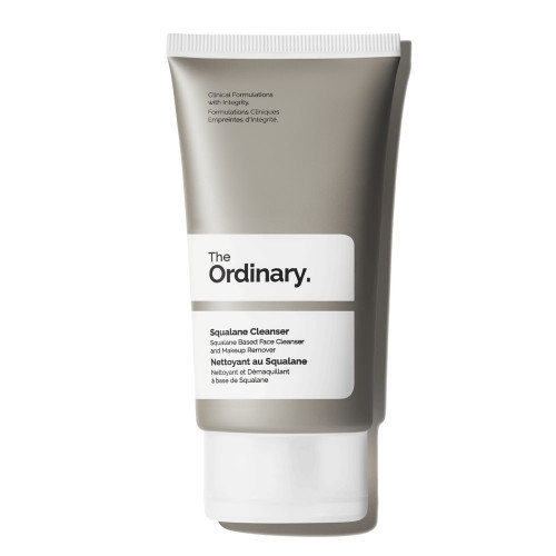 Cleansing and moisturizing emulsion with squalane