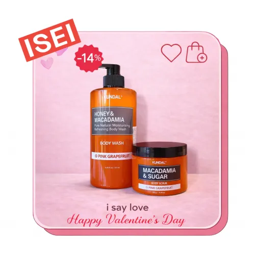 Kundal Pink Grapefruit Body Set, 500ml+550g