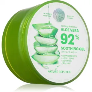Moisturizing Soothing Gel for Sensitive Skin NATURE REPUBLIC Aloe Vera 92% Soothing Gel, 300ml