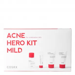 Cosrx Acne Hero Kit Mild for Combination Skin, 20ml, 20ml, 30ml, 5g.